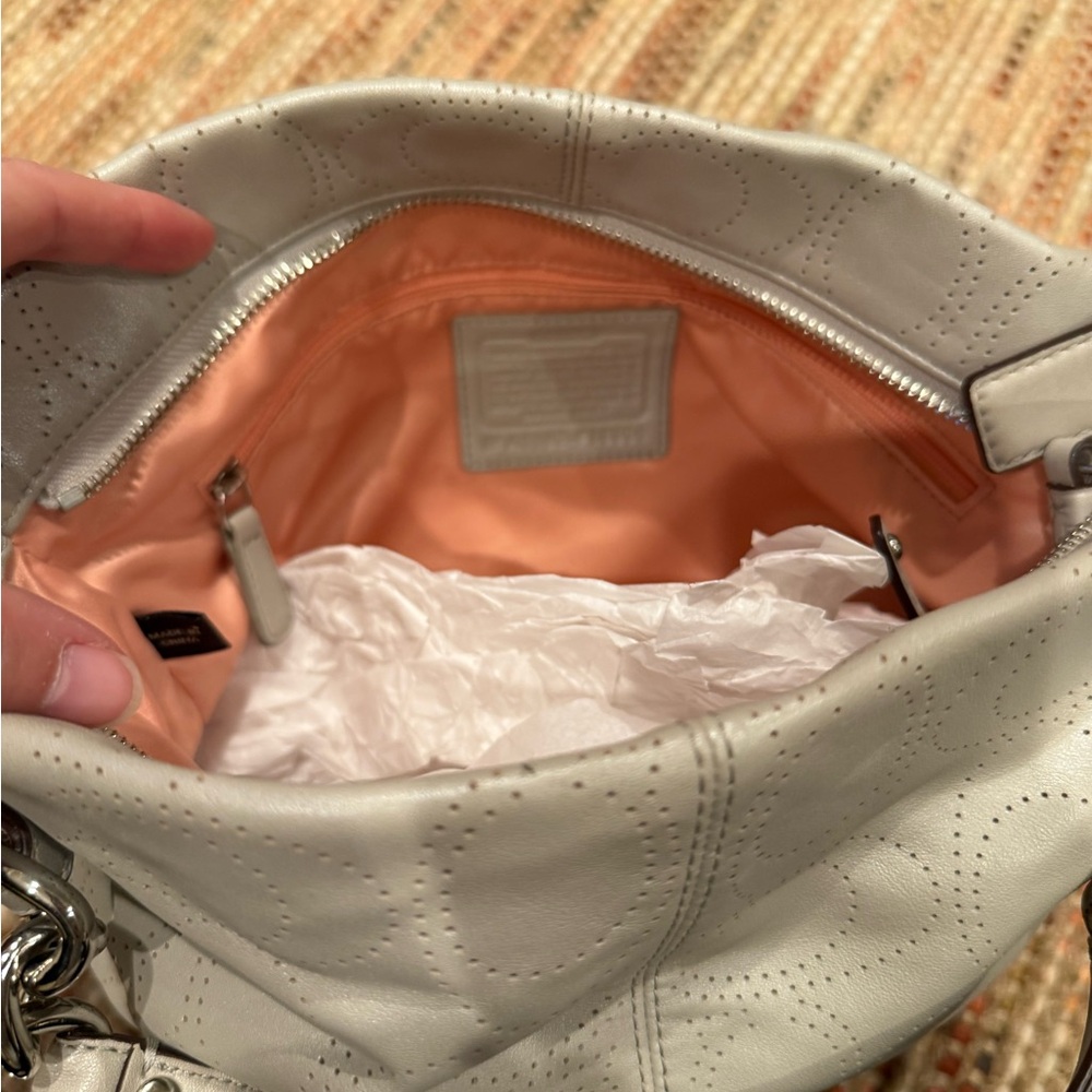 Coach Gray Leather Handbag - image 3